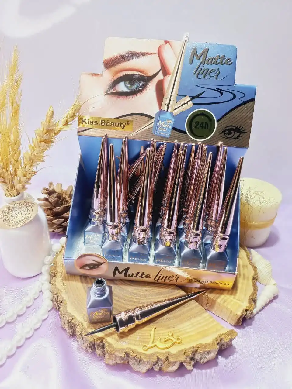 خط چشم معروف ماژیکی ضد آب مات لین کیس بیوتی kiss beauty کد 57544